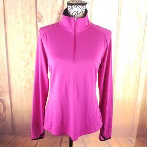 Danskin Fuchsia Half Zip Long Sleeve Athletic Top